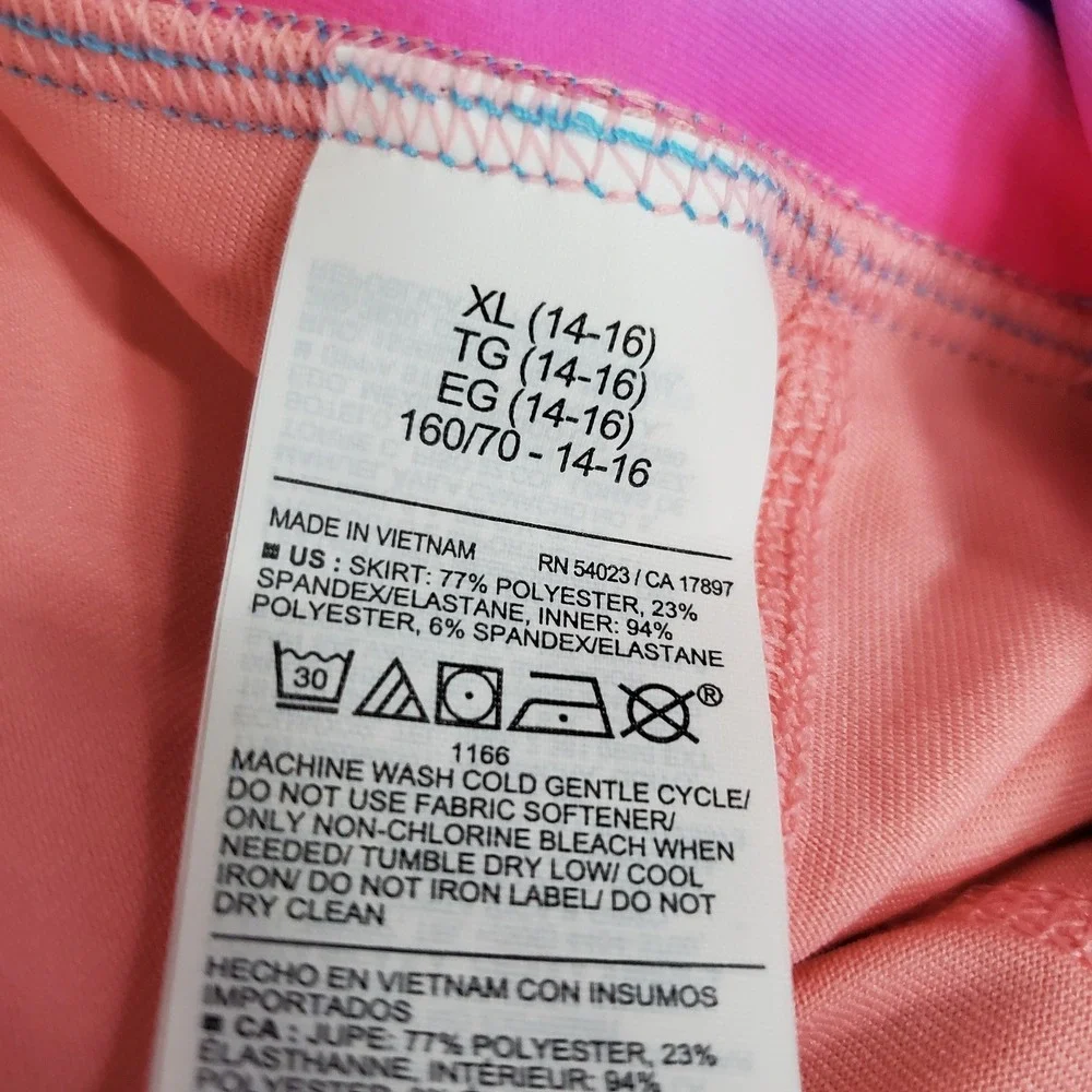 Old Navy Active Girls Activewear Skort XL (14-16) Pink Skort Graphic POWERSOFT